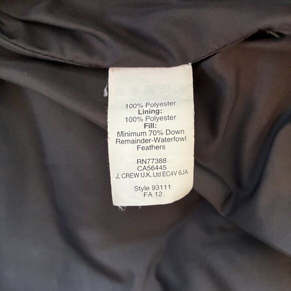 J Crew Quilted Herringbone Down Feather Fill Vest Jacket Women’s Size Small Warm - Picture 6 of 9